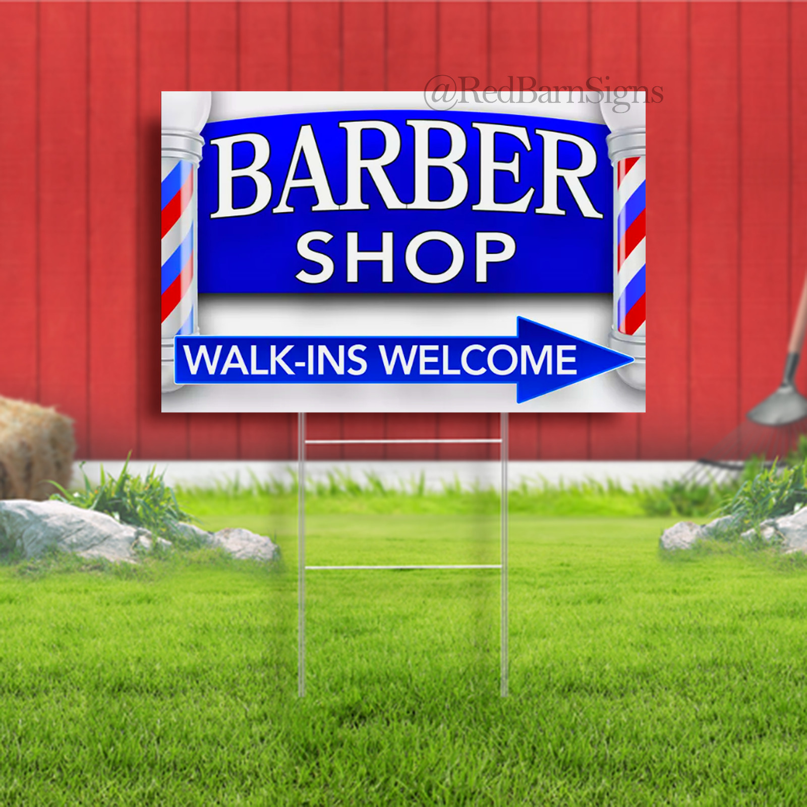 BARBER SHOP Arrow Indoor Outdoor Yard Sign