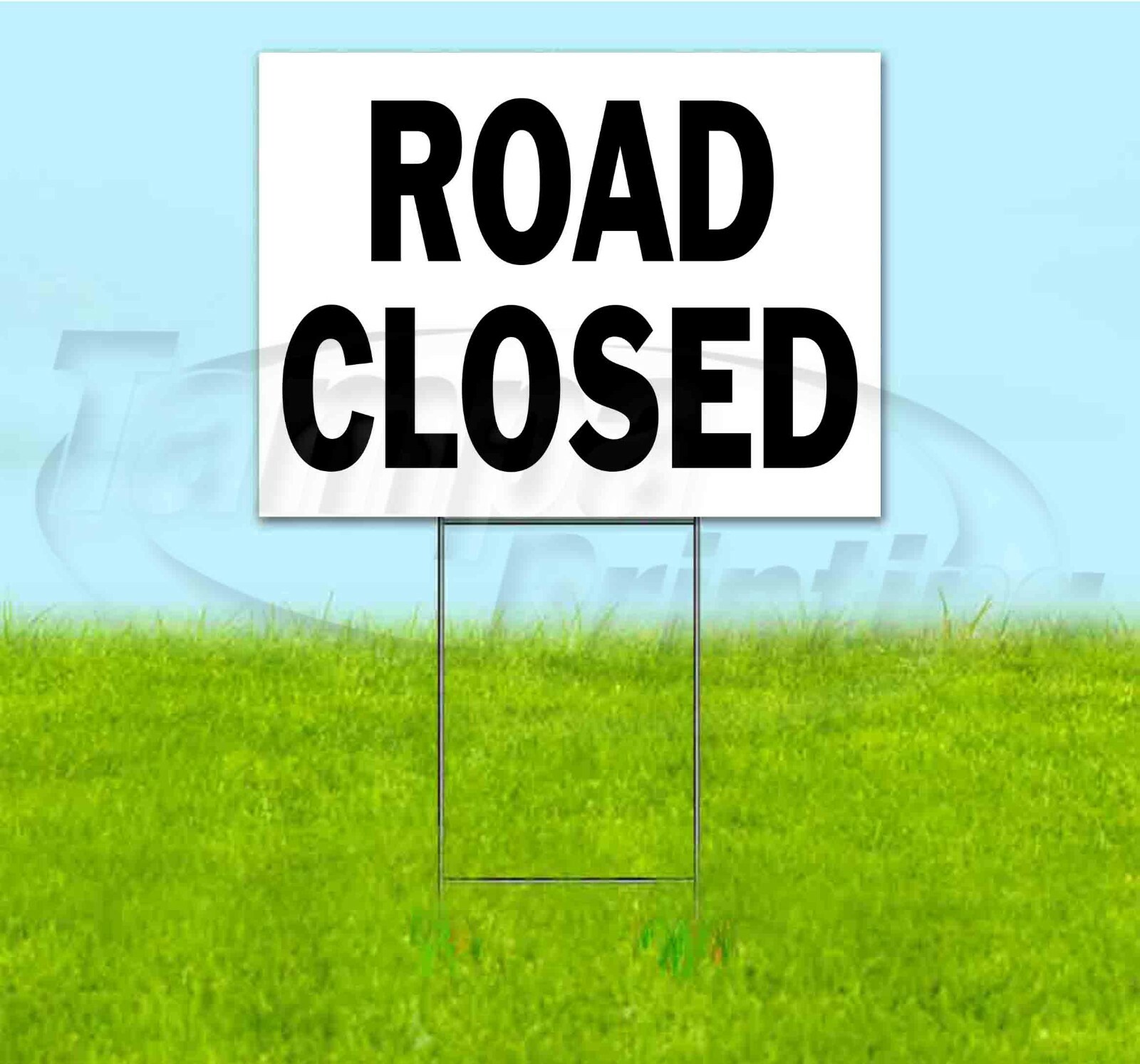 ROAD CLOSED 18×24 Yard Sign WITH STAKE Corrugated Bandit DIRECTIONAL