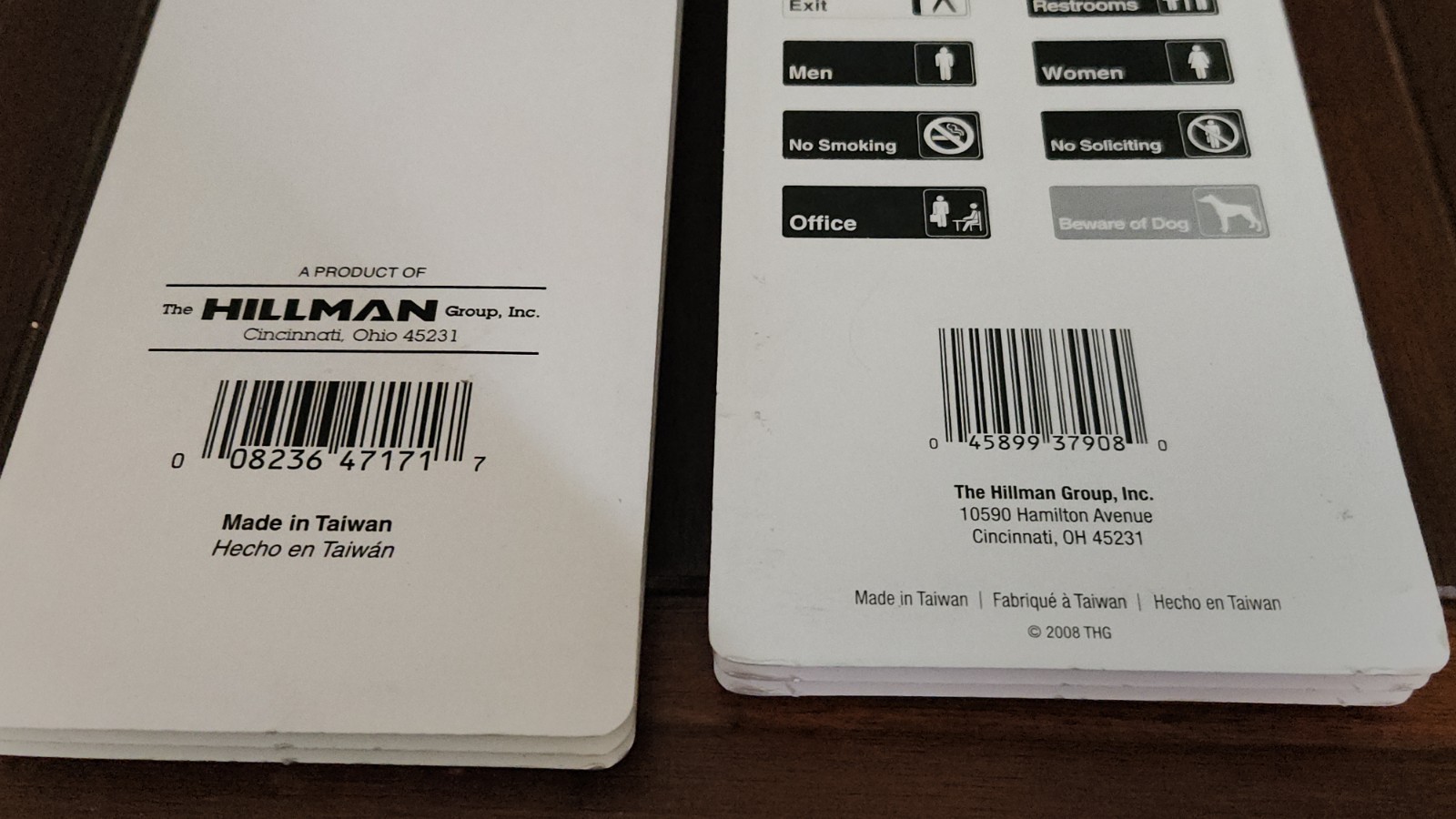 Self stick (Lot of 6) Hillman 3″x 9″ Plastic Symbol 3 Men & 3 Women NEW IN BOX