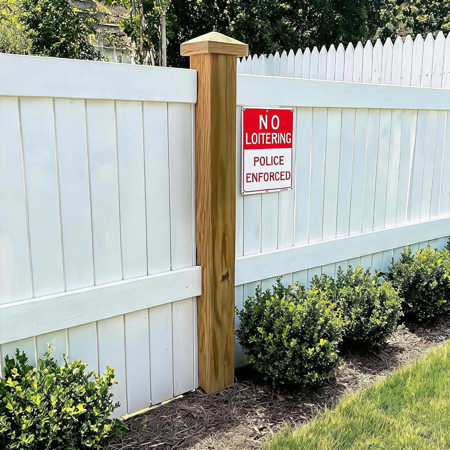 No Loitering Sign, 2 Pack 10” X 7” No Loitering Police Enforced Aluminum Signs