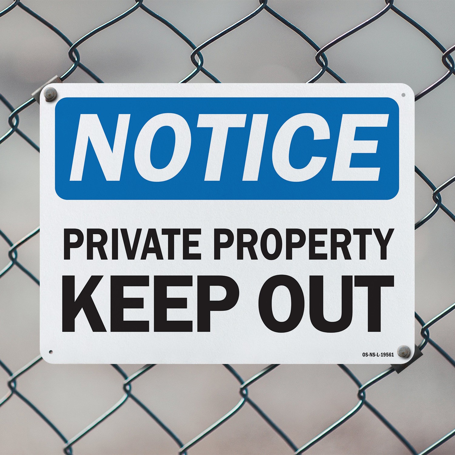 Private Property Keep Out OSHA Notice Sign Metal Plastic Or Decal – 5 or 10 Pack