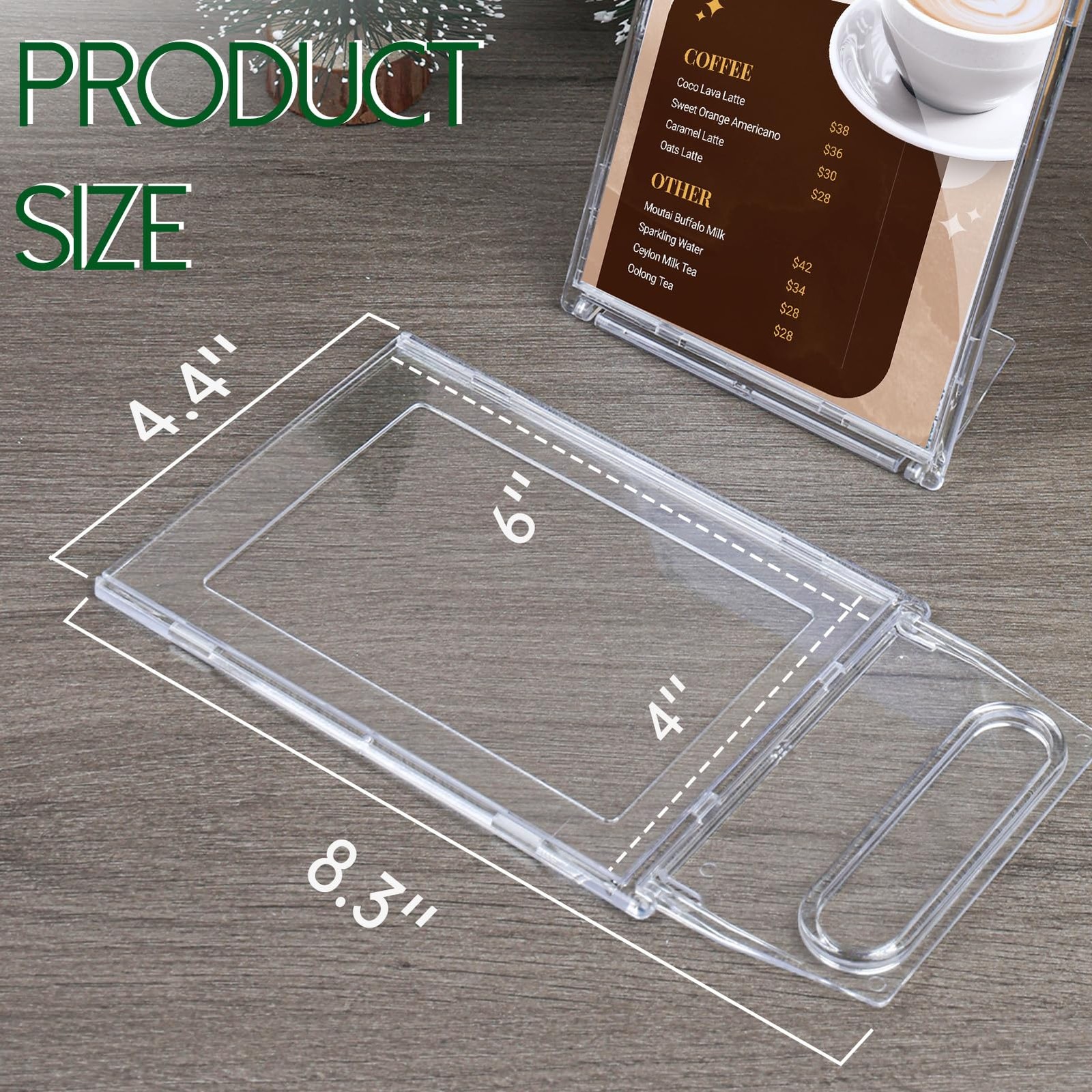 AetJxixee 10 Pack 4×6 Inch Small Sign Holder Vertical, Double-Sided Usage wit…