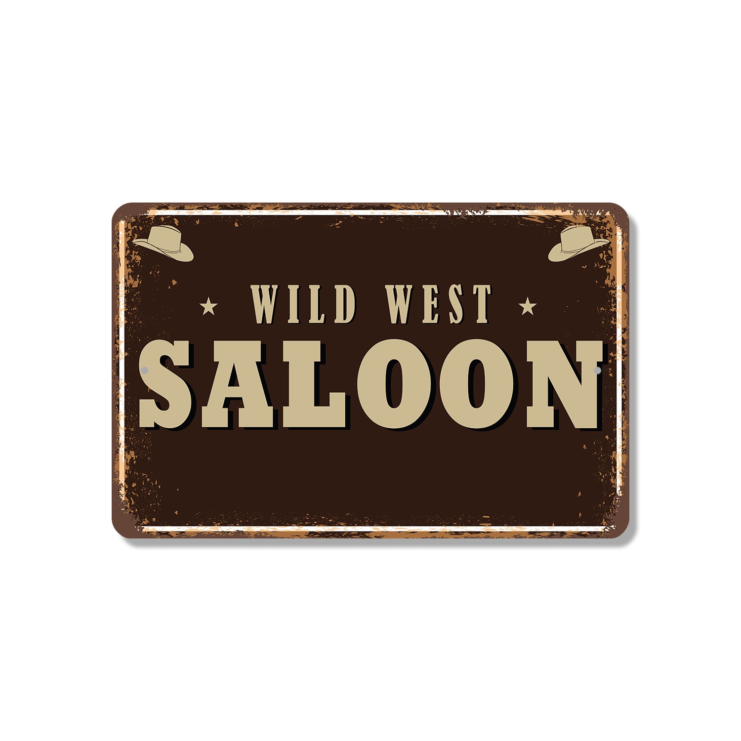 Wild West Saloon Street Sign Whiskey Cards Good Times Durable Perfect for Bars