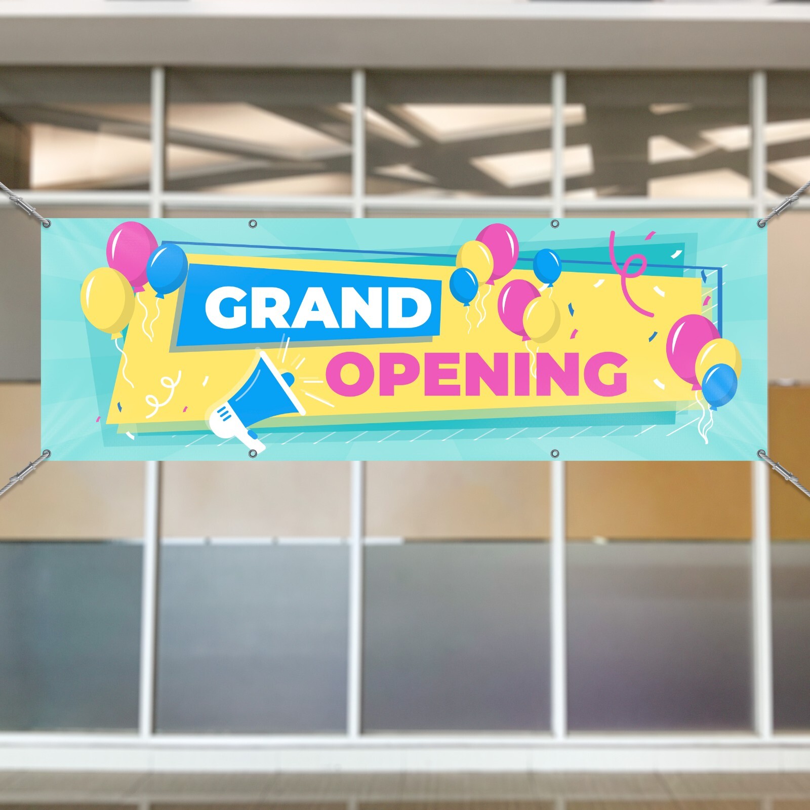 GRAND OPENING retail business advertising store front vinyl banner sign flag