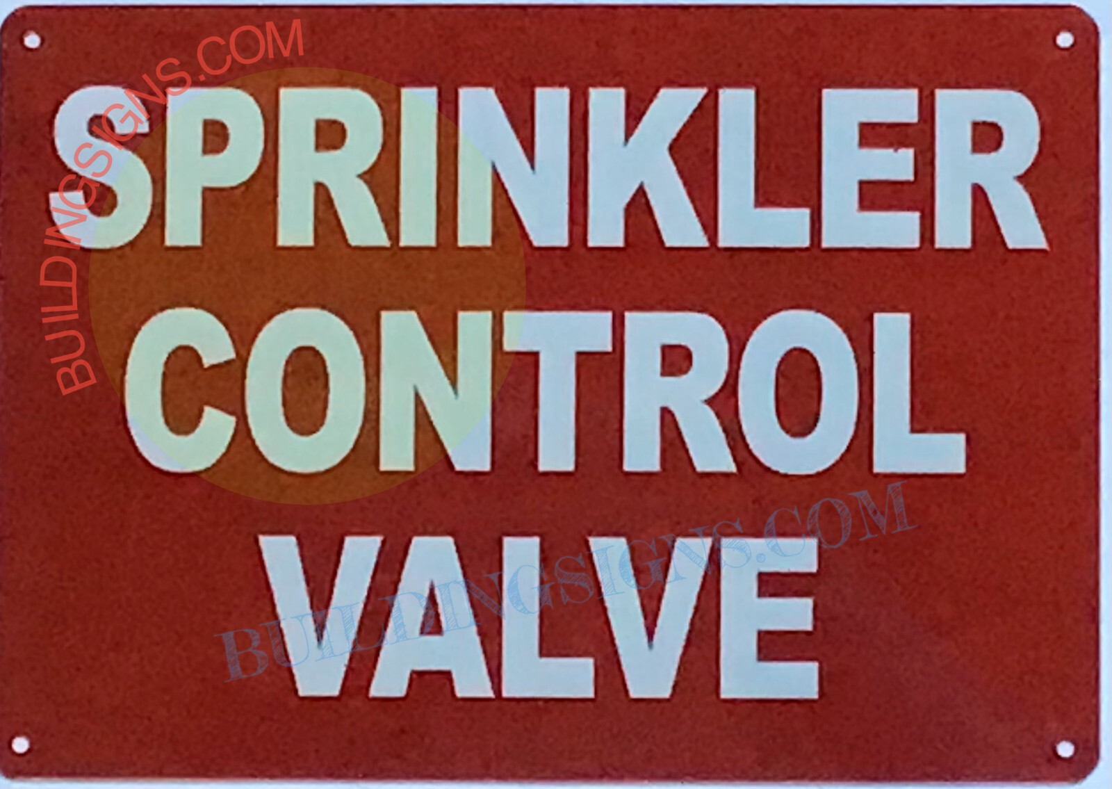 SPRINKLER CONTROL VALVE SIGN-(7×10, Red, Aluminum)-REF24-1027