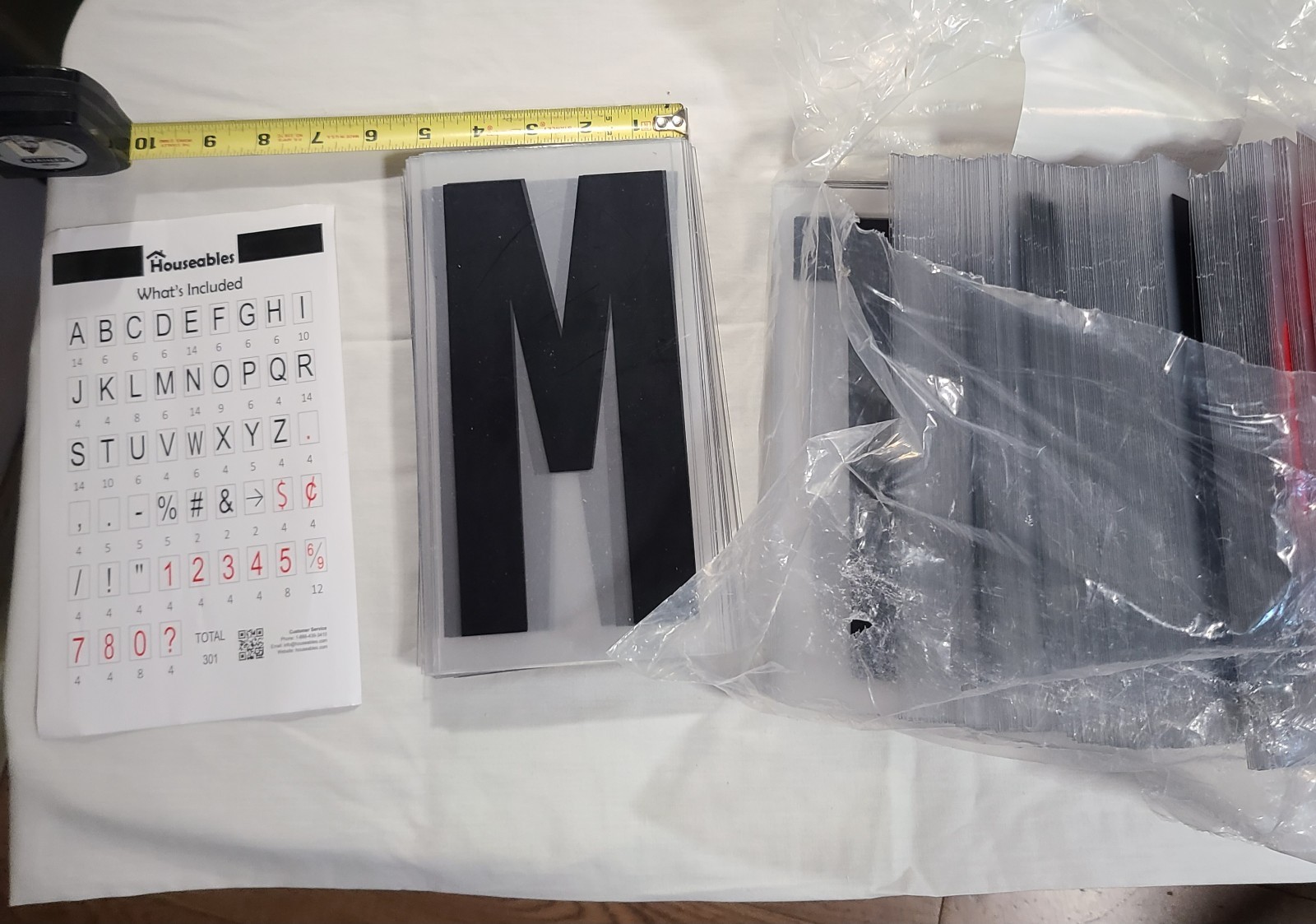 Houseables 8″ Plastic Outdoor Readerboard Marquee Sign Letters ON 9″ 301 Count
