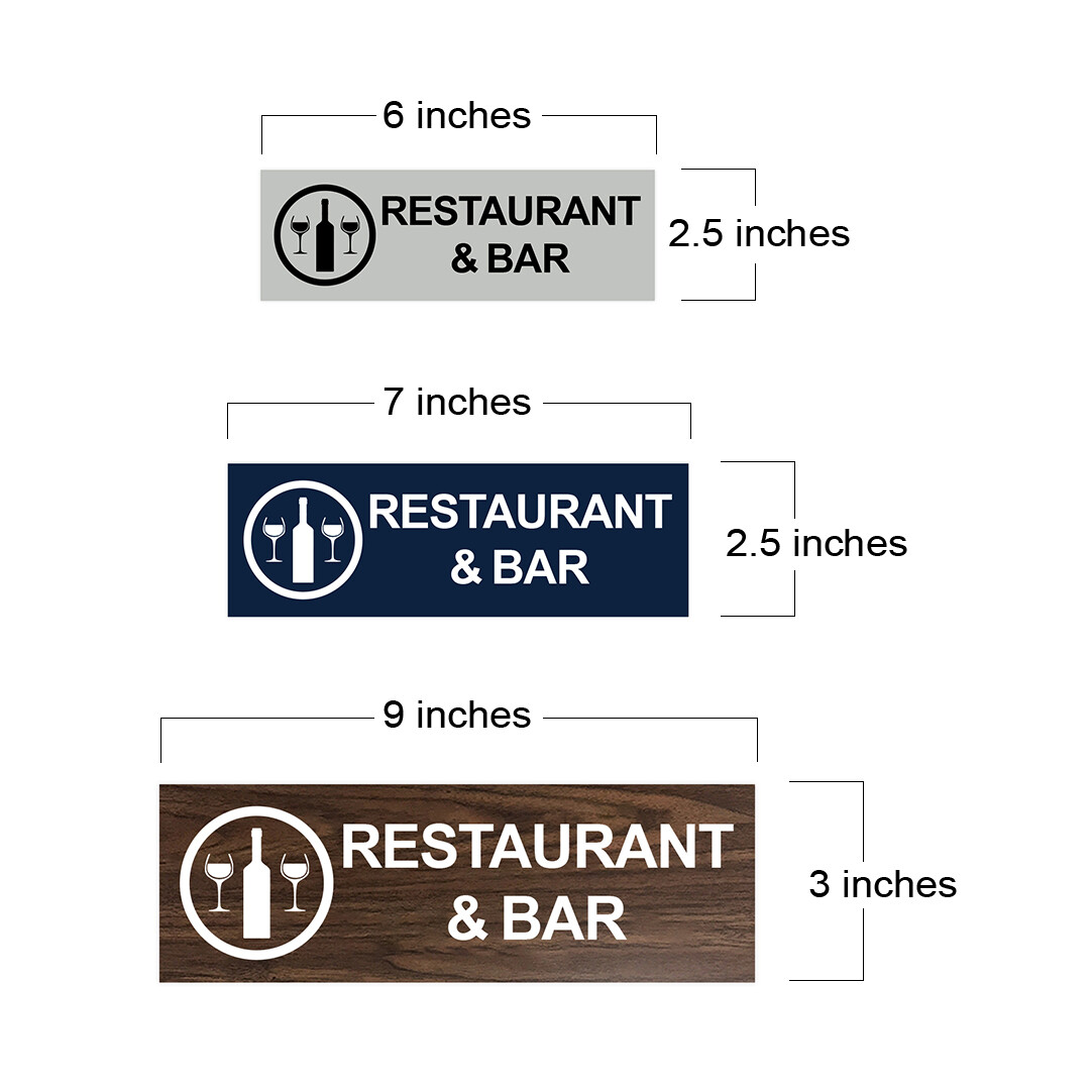 Basic Restaurant & Bar Wall or Door Sign
