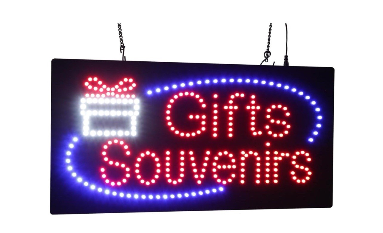 Gifts Souvenirs LED Sign. 19×10. Neon flourescent
