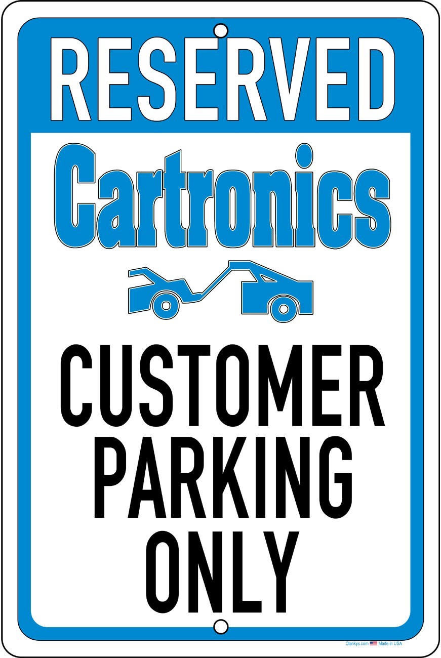 Custom Made Customer Parking Only in Any Color UV Protected 8″x12″ Aluminum Sign