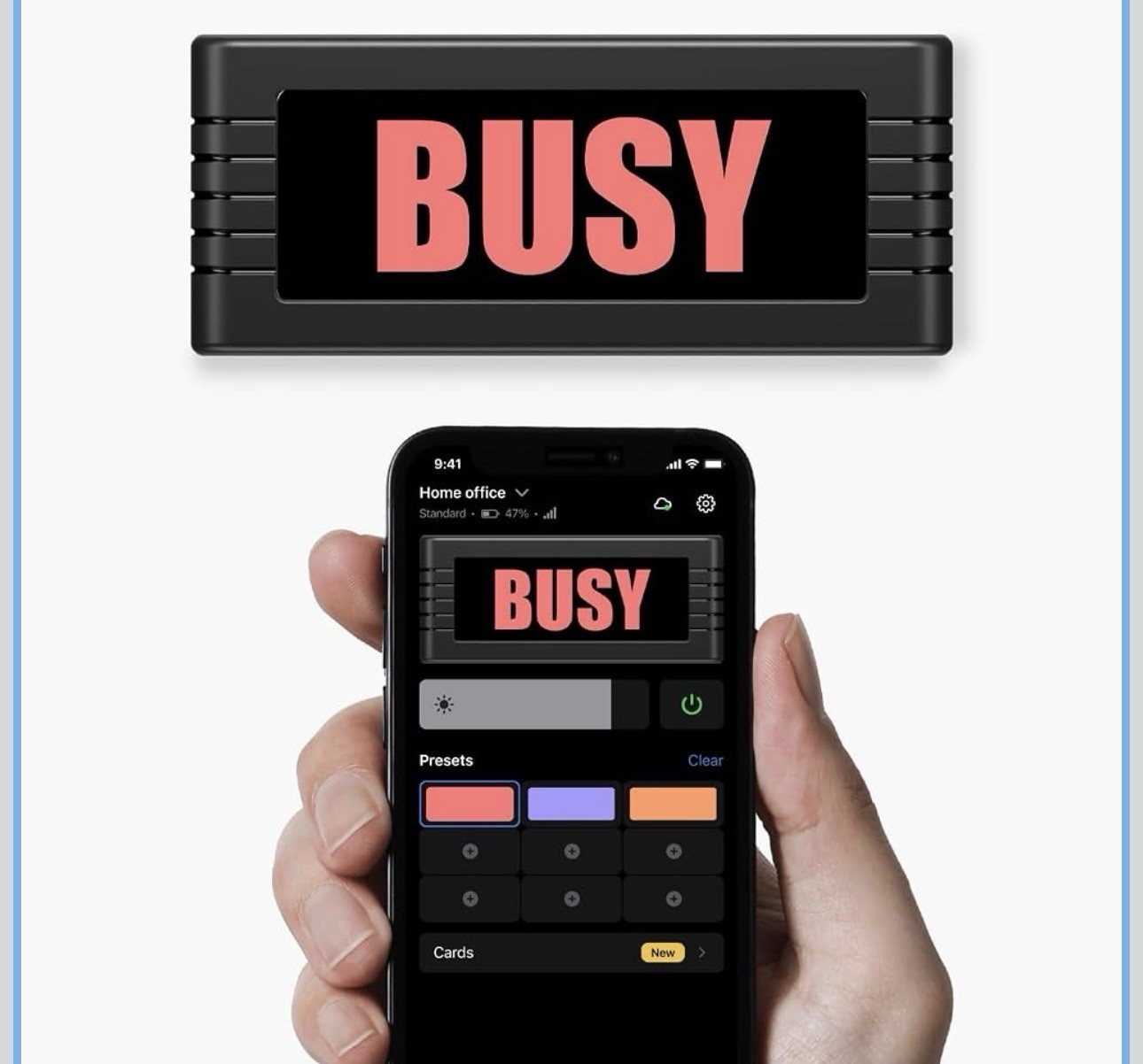 S App-Controlled Do Not Disturb and On Air Sign, Rechargeable, Automations