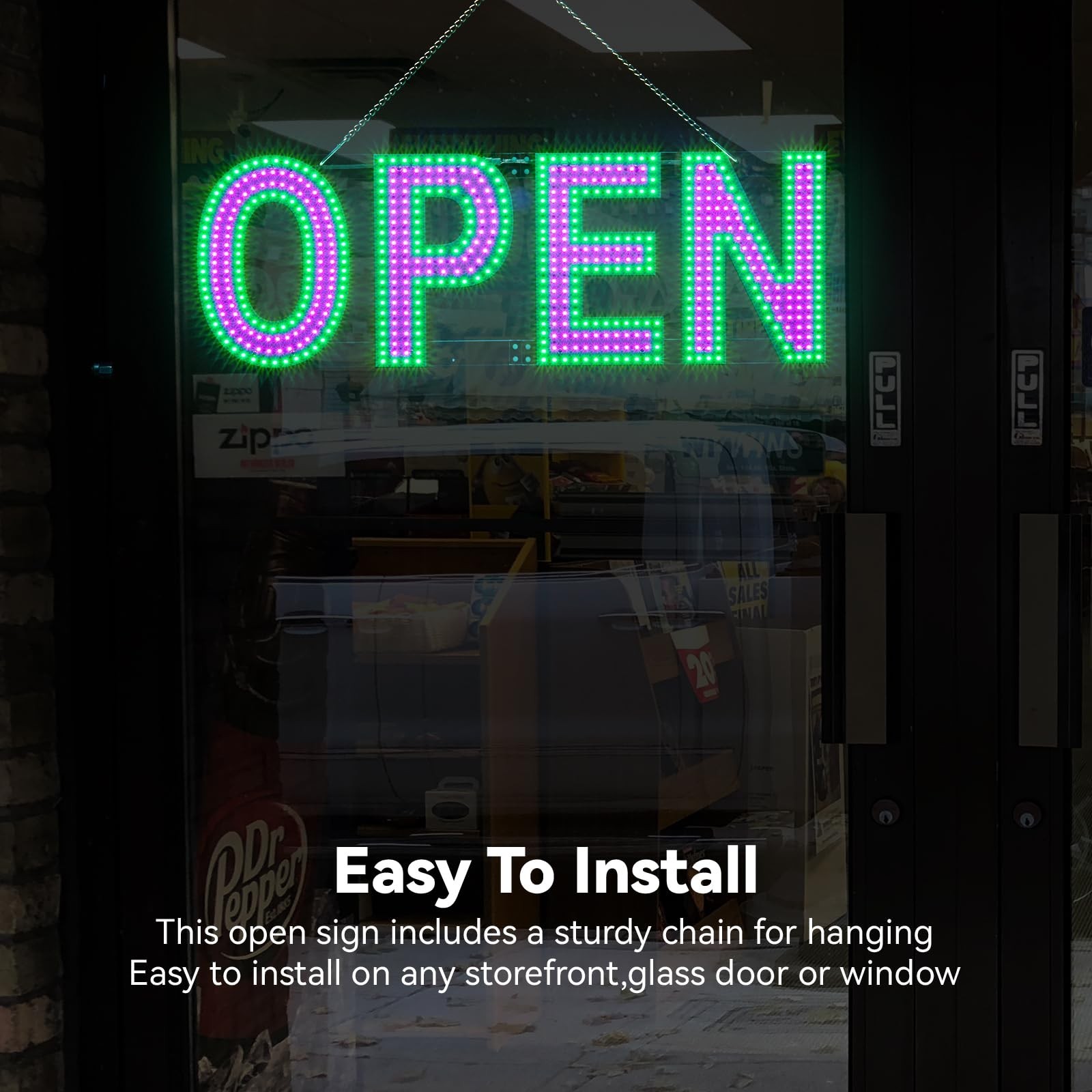 Thirdpolite Large LED Open Signs Business Super Bright – 30×10 In Dimmable