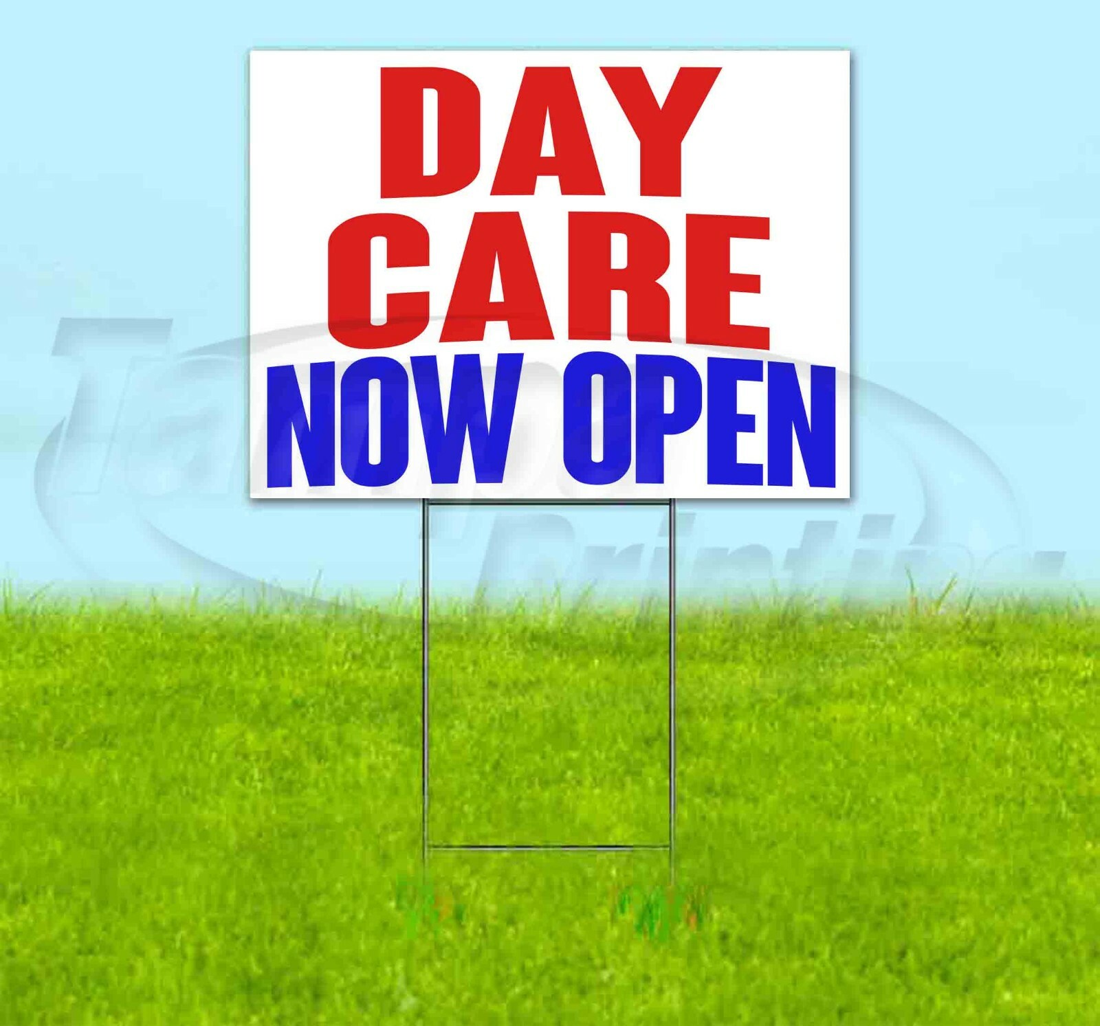 DAY CARE NOW OPEN Yard Sign Corrugated Plastic Bandit Lawn Decorations
