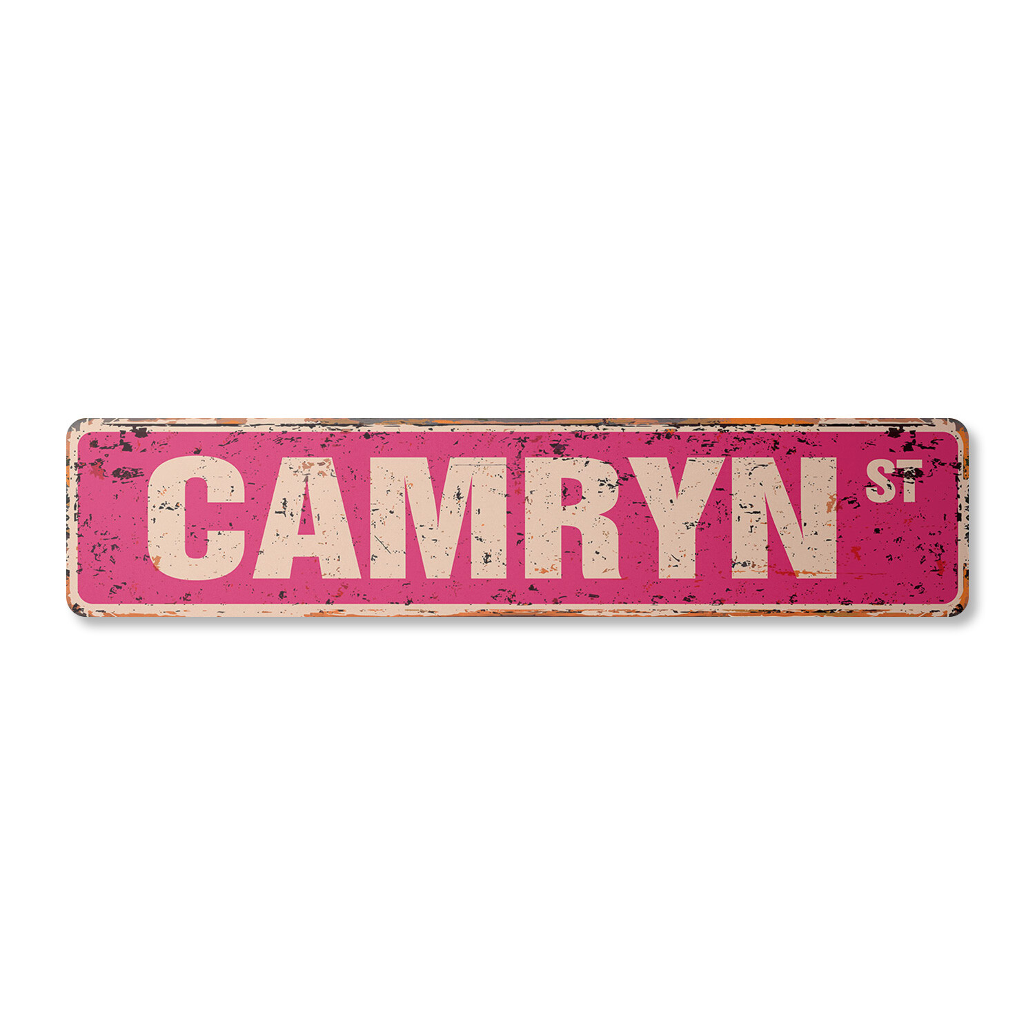 CAMRYN Vintage Street Sign Childrens Name Room Metal Sign
