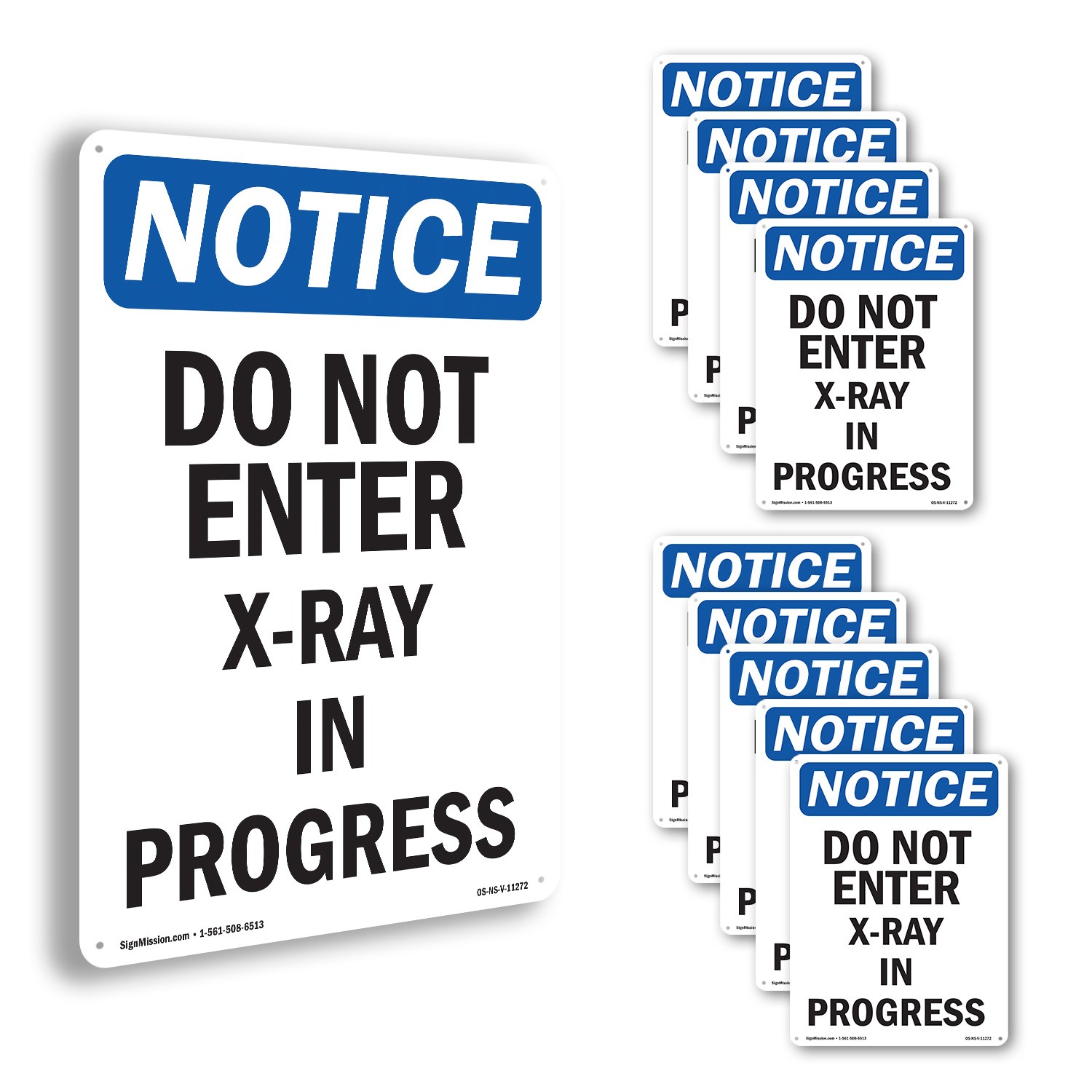 Do Not Enter X OSHA Notice Sign Metal, Plastic, Or Decal – 5 or 10 Pack
