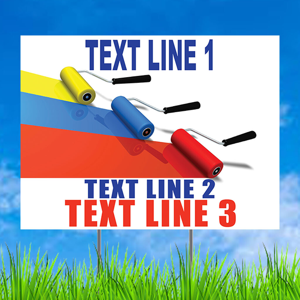 Set of 10 Professional Painter Painting Business Custom Lawn Signs