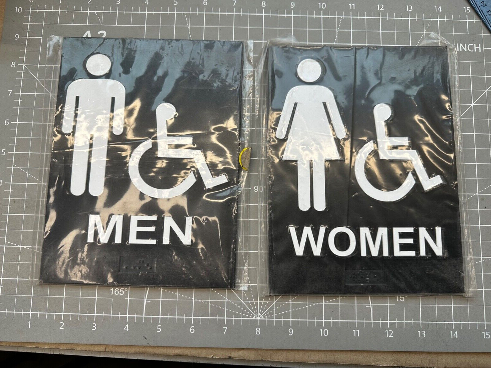 RESTROOM SIGN FOR BUSINESS/OFFICE ADA COMPLIANT BRAILLE