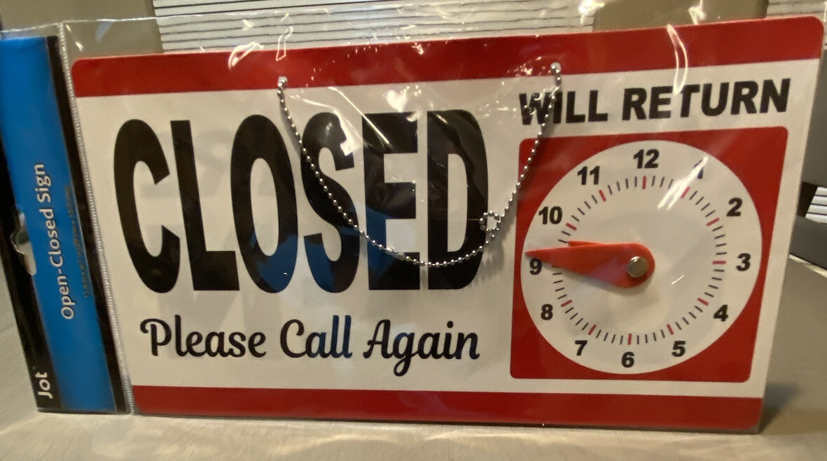 Jot Red White Colored Open Closed Sign Please Call Again Yes We Are Open 3 Pack