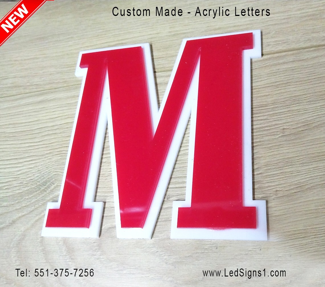 Custom Made Laser cut Acrylic Letters – Business Signage 2 Layer