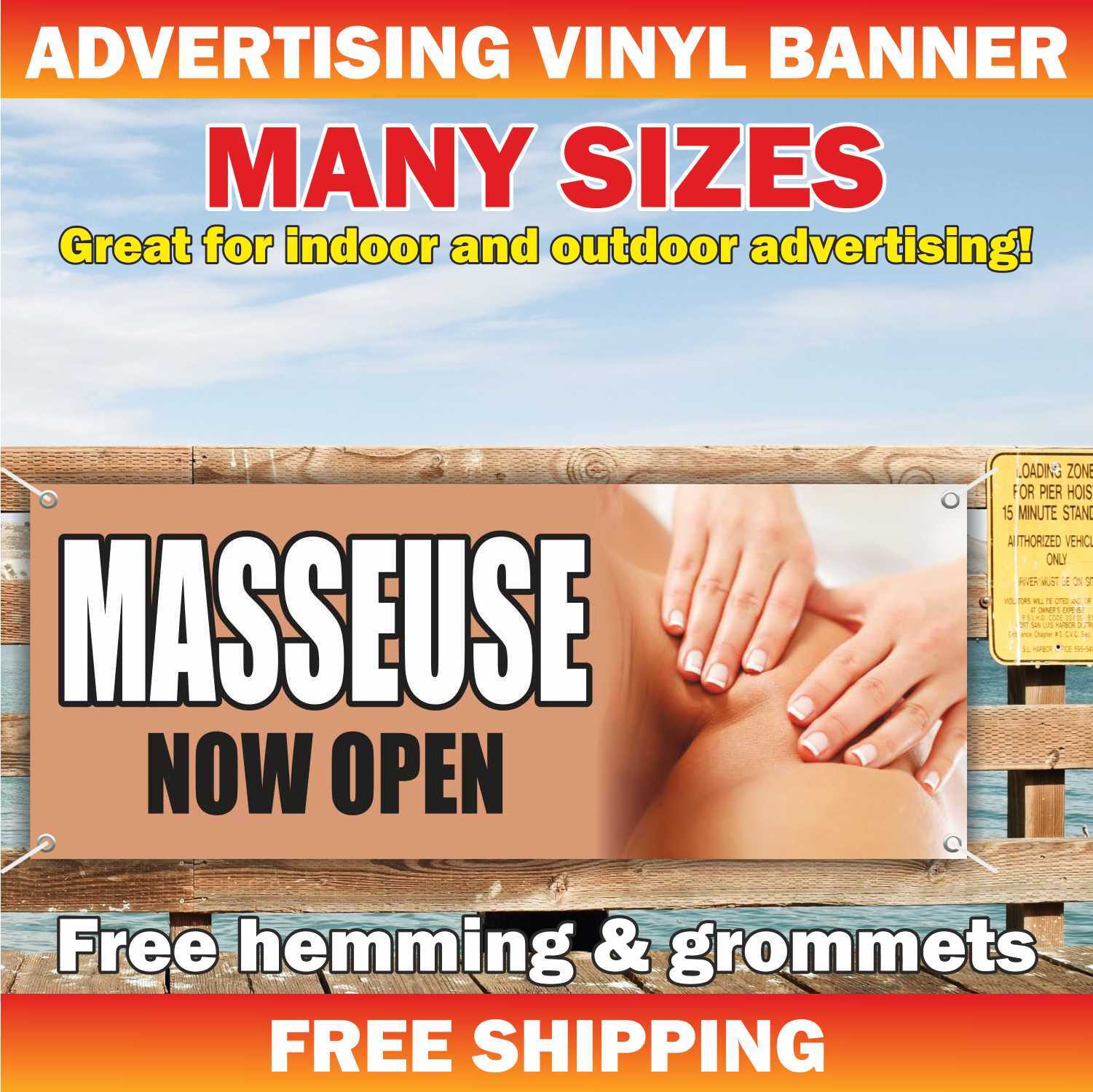 MASSAGE Advertising Banner Vinyl Mesh Sign Beauty Spa Salon Chinese Wellness