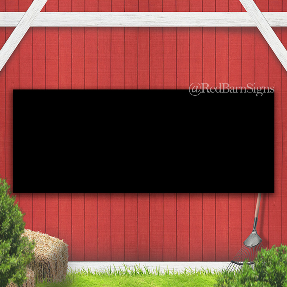 Solid Color Black Indoor Outdoor Banner Sign with grommets