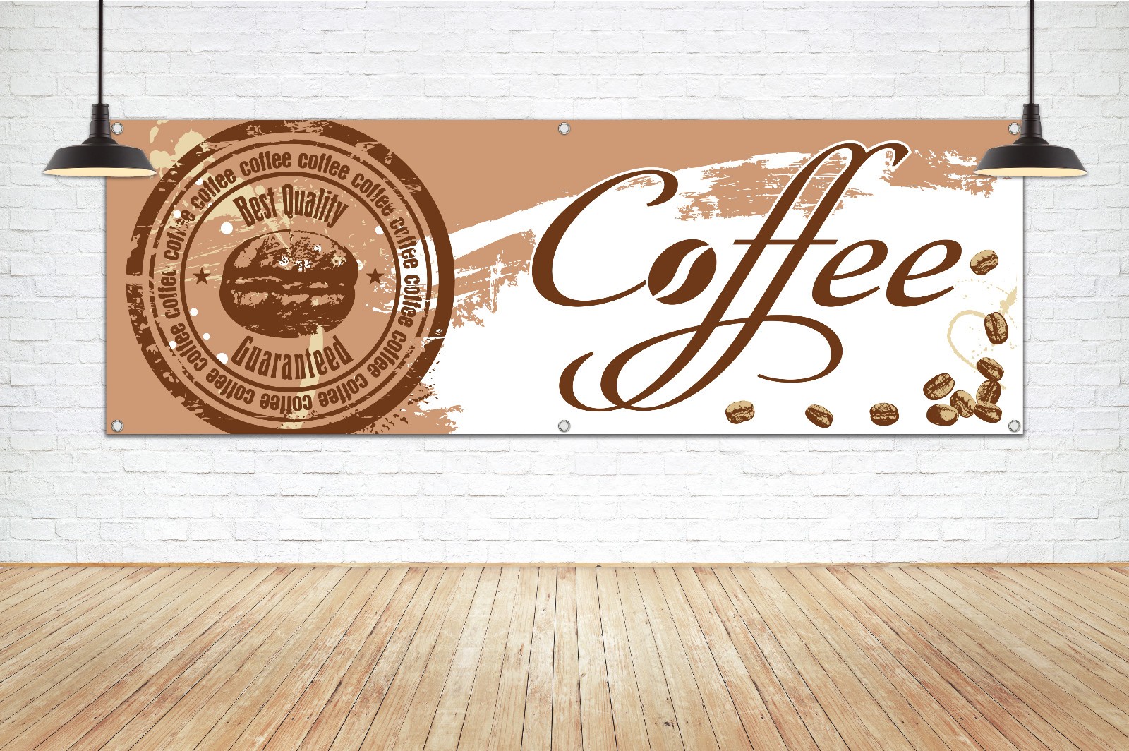 COFFEE Best Quality Guaranteed Vinyl Banner Shop Sign Cafe Display Signage