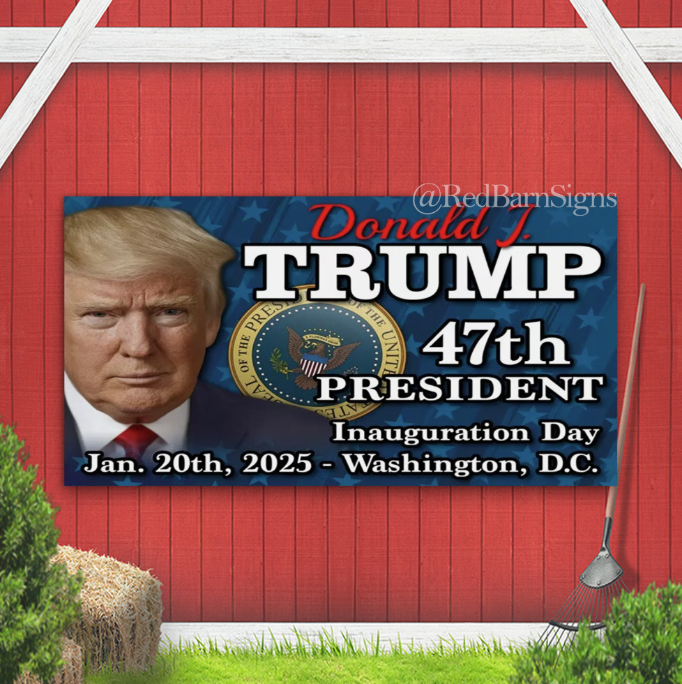 Donald Trump Wins – 47th President indoor outdoor banner sign