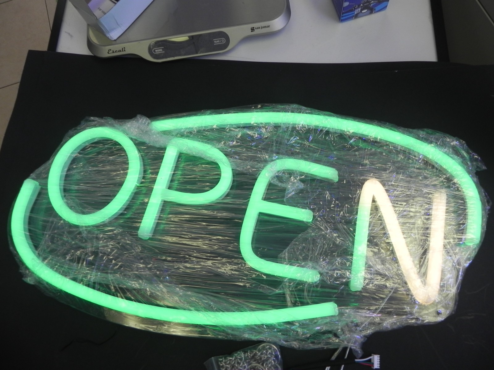 Super‑Bright LED Open Sign 12×25 in – Programmable with 165 Color Combo