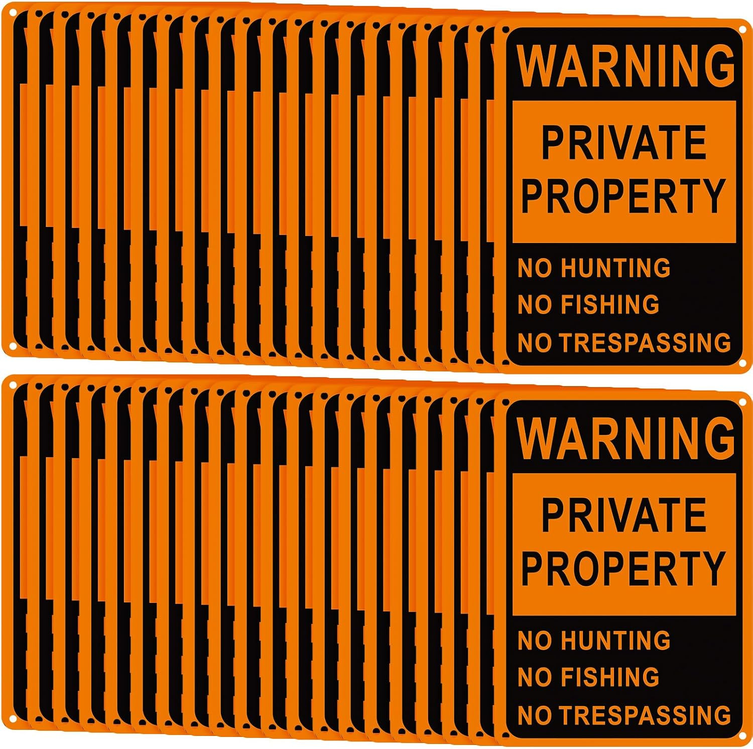 40 Pcs Posted No Trespassing Signs Private Property Weatherproof No