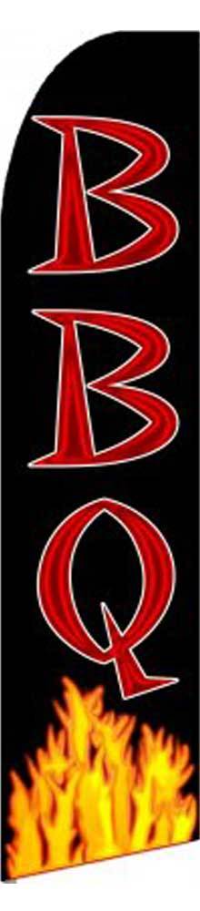 BBQ Flag Flutter Feather Banner Swooper Extra Wide