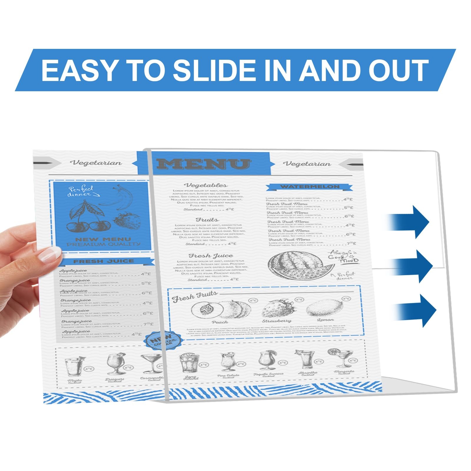 EHWINE 3 Pack 8.5 x 11 Acrylic Sign Holder Horizontal, Clear Plastic clear
