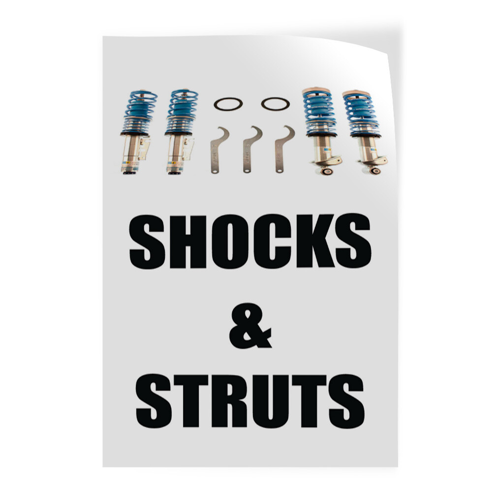Door Decals Vertical Vinyl Stickers Multiple Sizes Shocks & Struts Auto Car