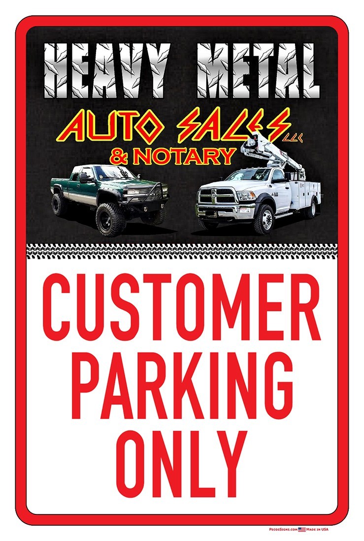 Custom Made Customer Parking Only in Any Color UV Protected 8″x12″ Aluminum Sign