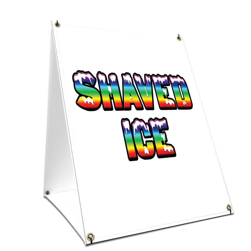 Shaved Ice Yard Sign & Stake outdoor plastic coroplast window