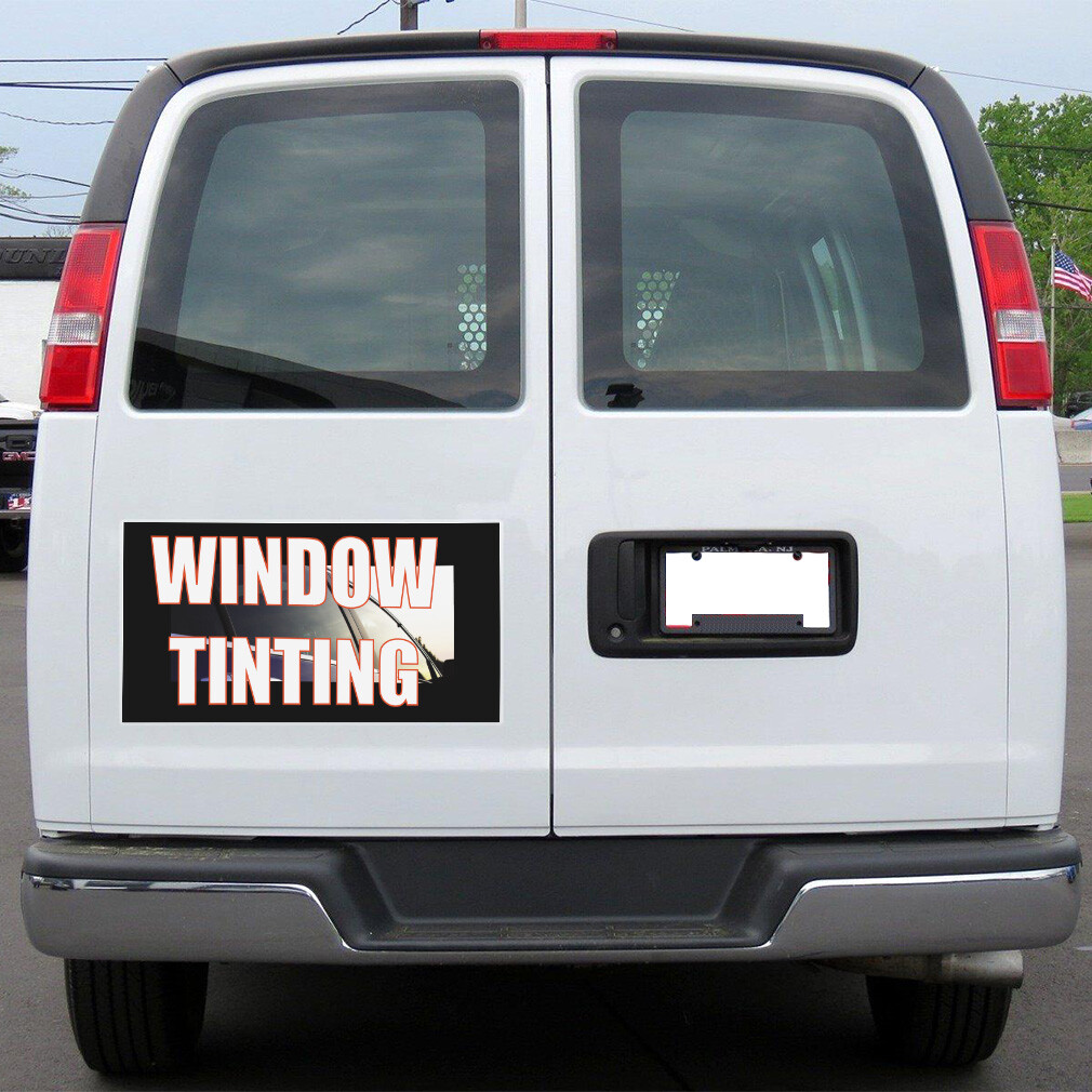 Car Magnet Set of 2 Window Tinting Advertising Printing L Industrial Sign