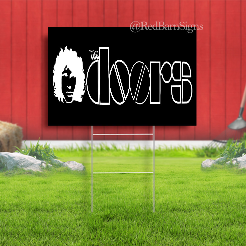 The Doors Banner Yard Sign American Rock Band Music Room Decor Man Cave