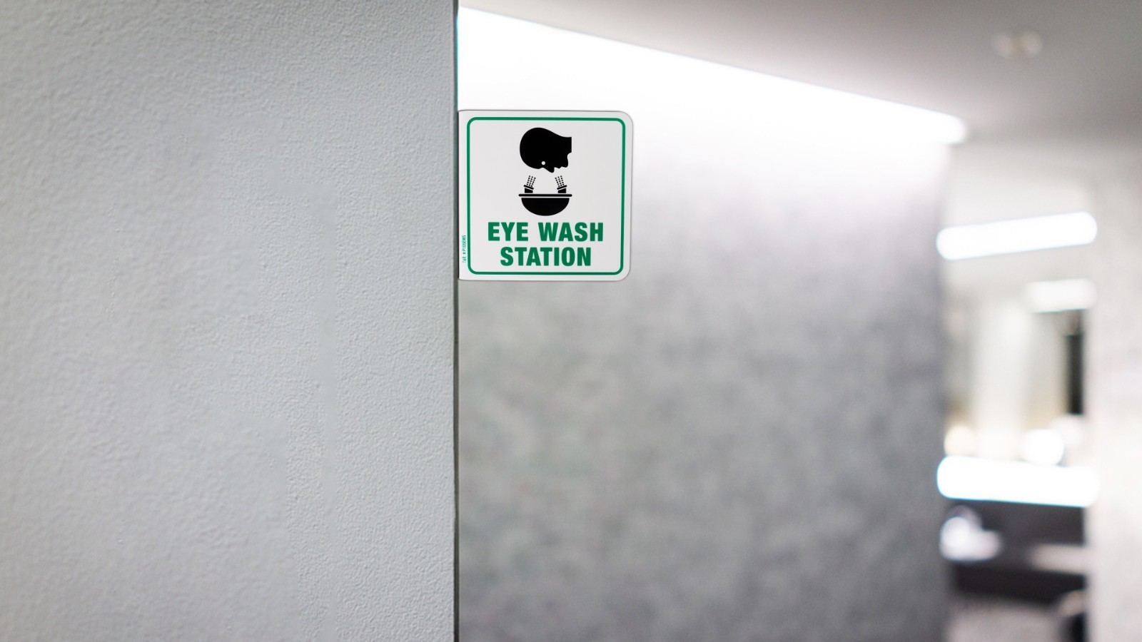 Eye Wash Station Sign – 2 Pack – 6×6 Acrylic with Pre-Drilled Holes & Screws for