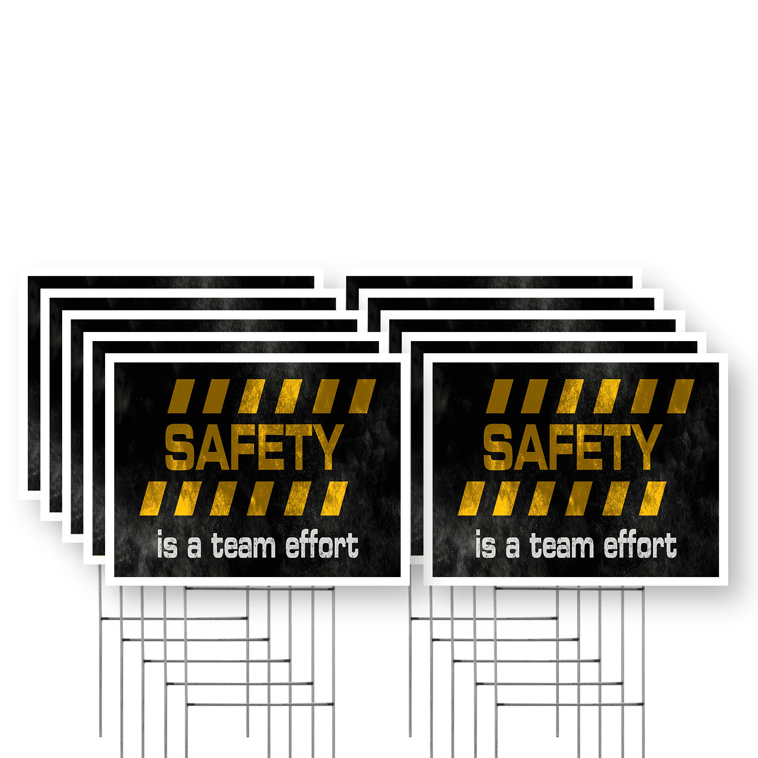 Safety Is a Team Effort Yard Sign Workplace Safety, OSHA Compliance, Bold Design