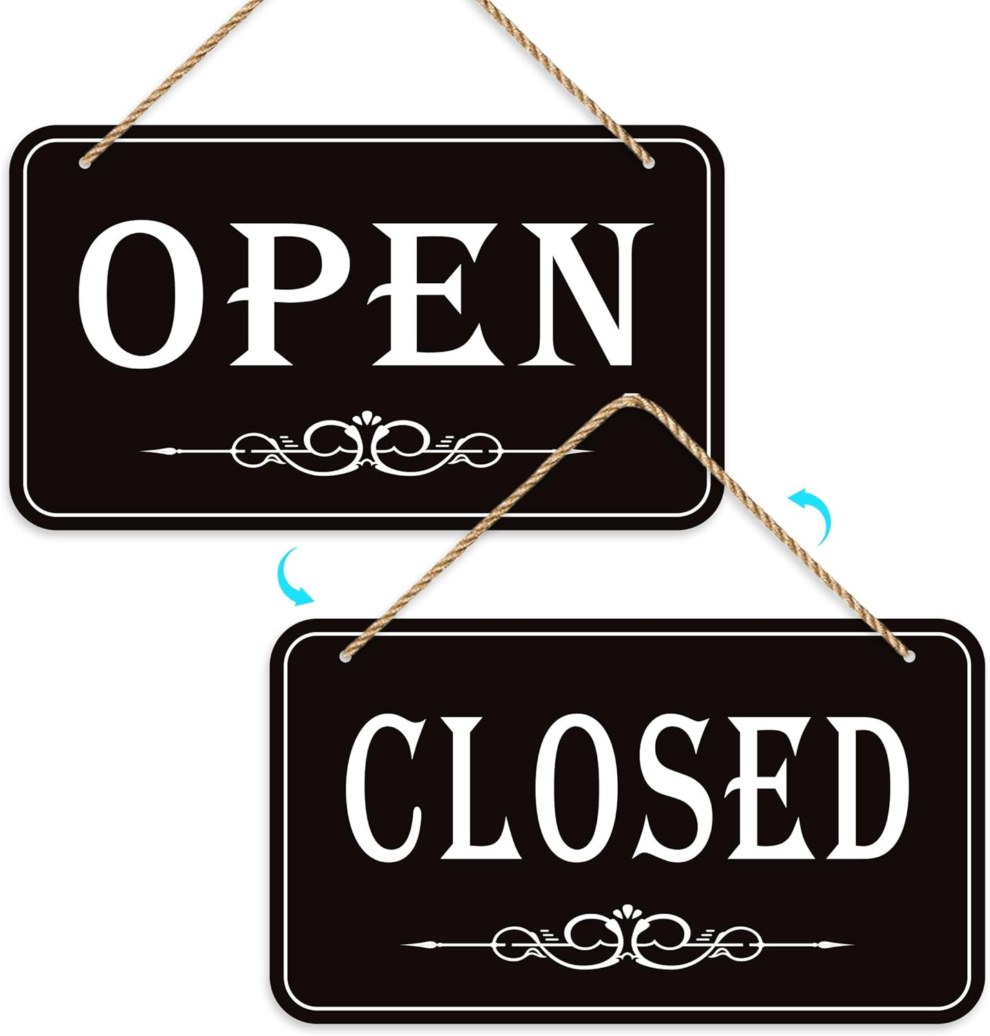 Open Closed Signs for Business, 12X6.7 Waterproof Double Sided Come in or Closed