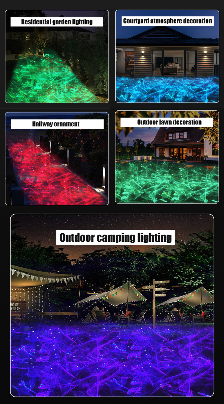 2W 5W Dynamic Dream Phantom Projection Light Waterproof Outdoor Laser Projector