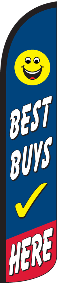 Best Buys Here 15′ Tall Windless Swooper Feather Banner Flag & Pole Kit