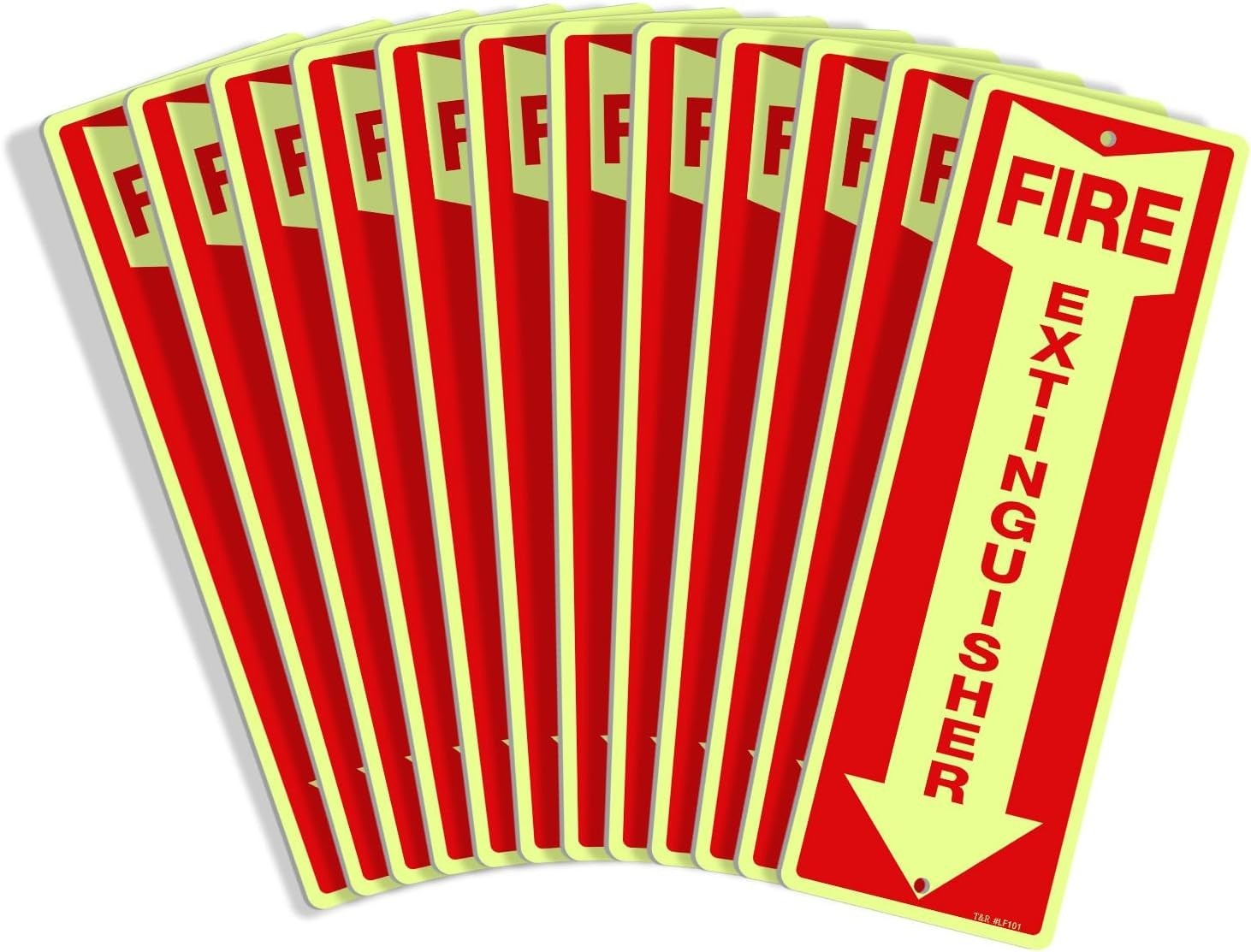 Fire Extinguisher Metal Sign – 12 Pack – 12″x4″ .040 Rust Free Heavy Aluminum…
