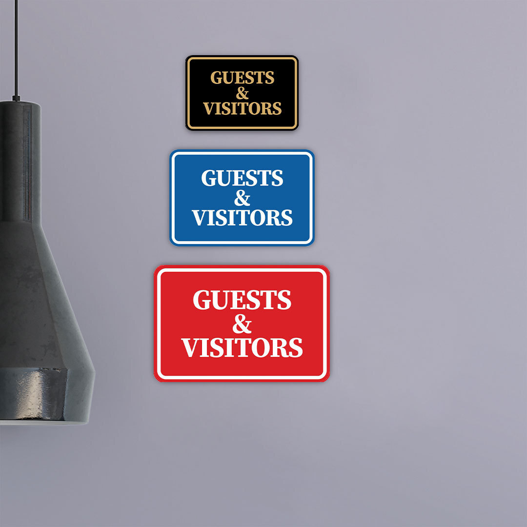 Signs ByLITA Classic Framed, Guests & Visitors Wall or Door Sign