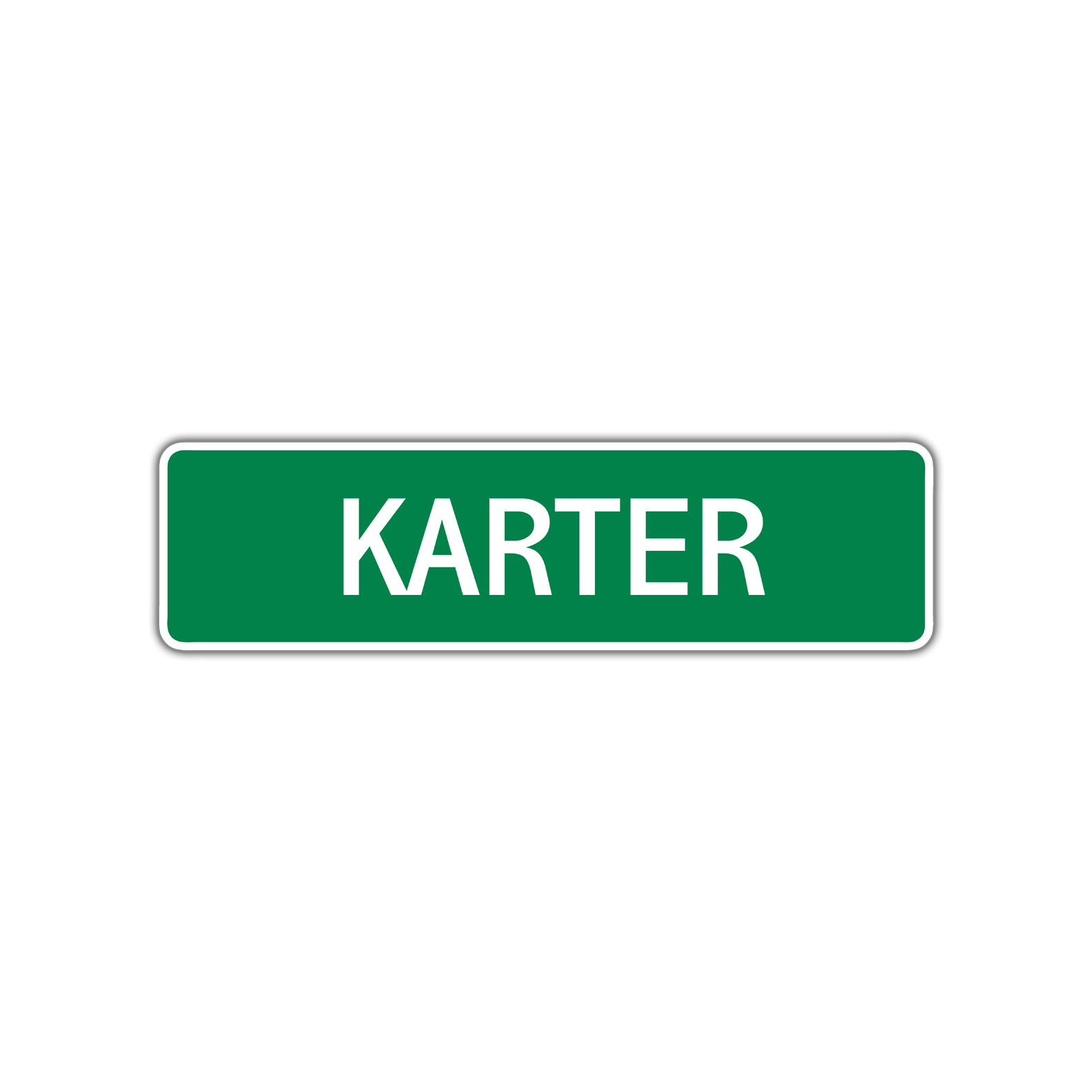 Karter Girls Name Letter Printed Label Art Decor Novelty Aluminum Metal Sign