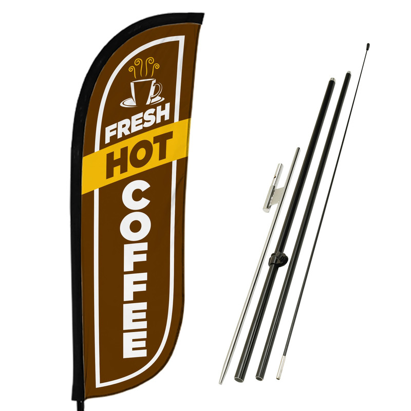 Lookourway Feather Flag Pole Kit – 7 Feet Tall Advertising Banner Fiberglass