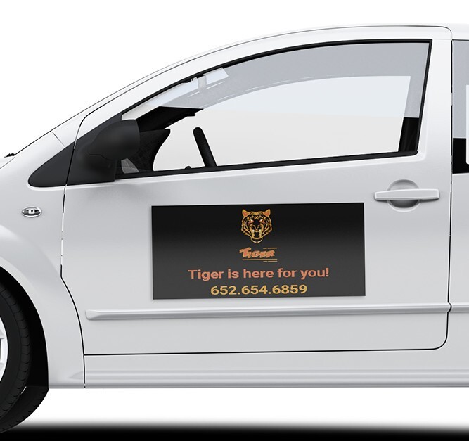 Set Of 2 Car Magnet Sign Magnetic Custom Print Size 12 x 24 Automotive Magnets