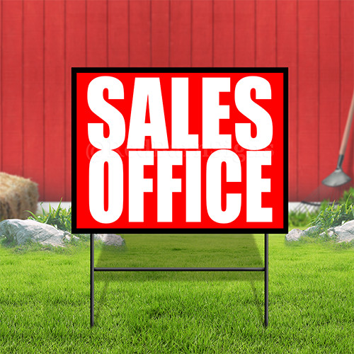 Sales Office Coroplast Sign Plastic Indoor Outdoor Yard Sign