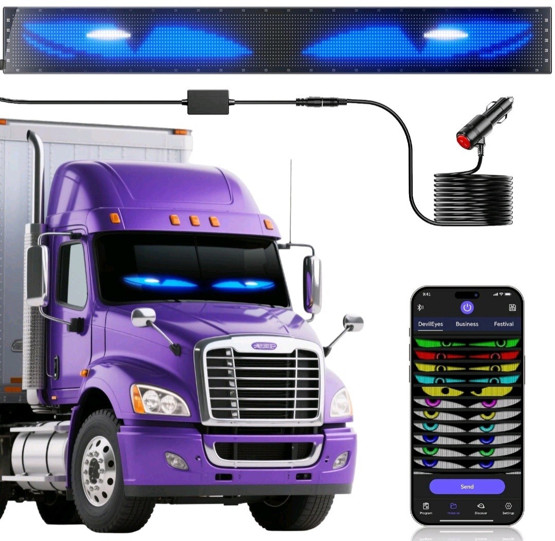 Devil Eyes Light for Cars,Flexible Scrolling Programmable LED Signs,LED Eyes …