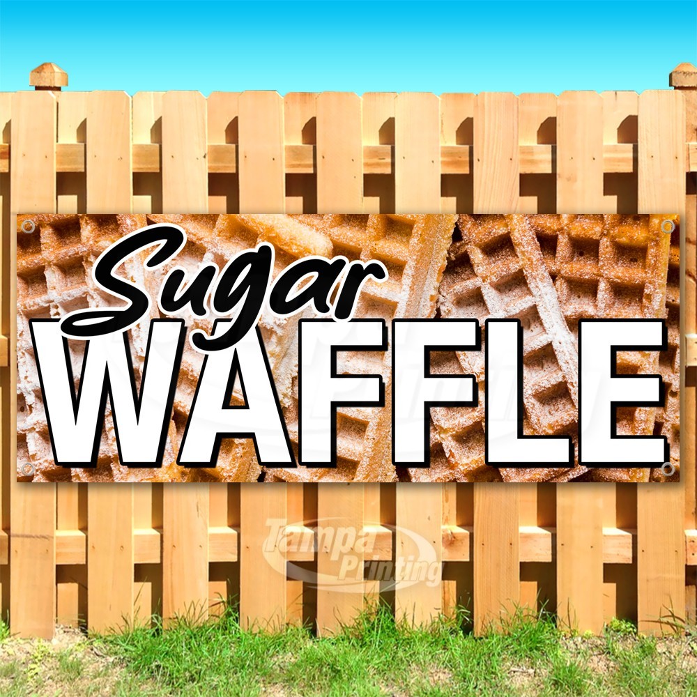 SUGAR WAFFLE Advertising Breakfast Brunch Vinyl Banner Flag Sign USA SB11150