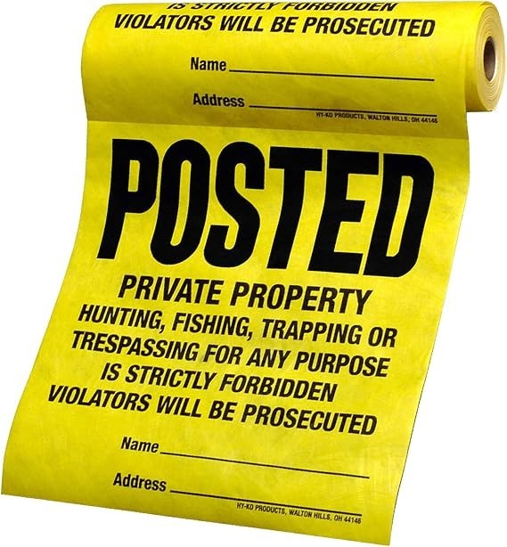 Hy-Ko Products Posted Private Property Sign (Roll of 100)