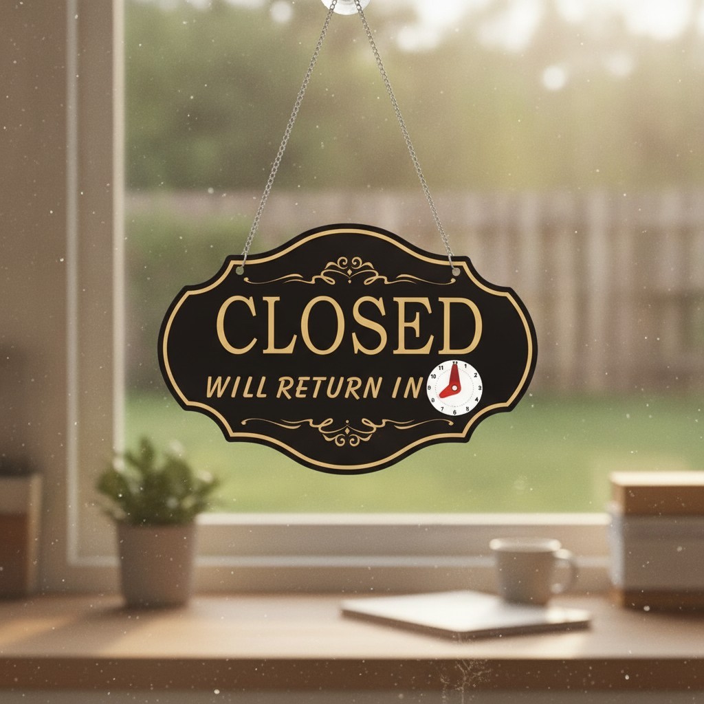 Open Signs For Business, Plastic Open Sign, Double Sides with “Will Return” C…